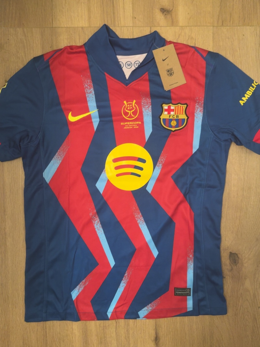 Nike FC Barcelona Red & Blue Home Jersey with Yellow Accents